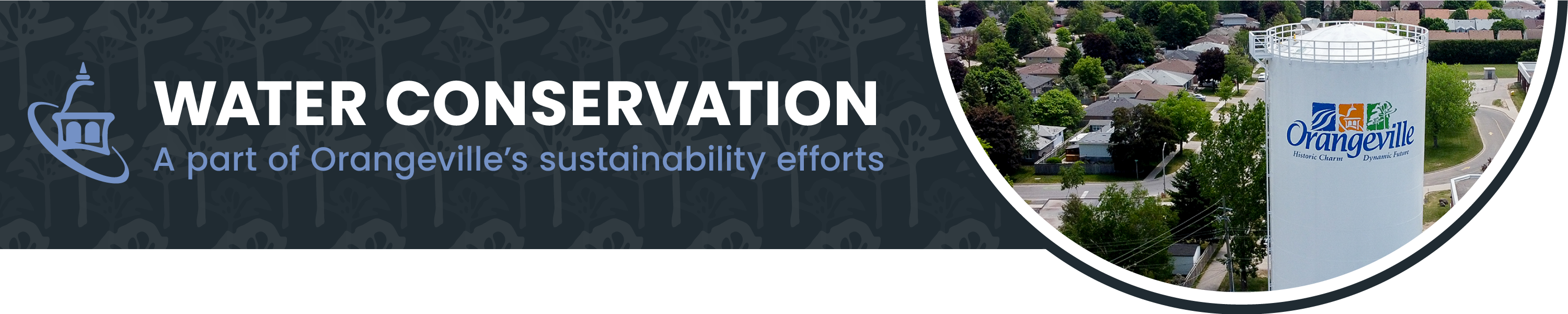 A web banner for Water Conservation