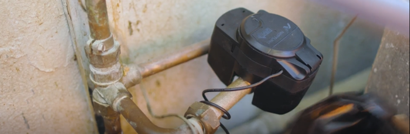 Water meters A picture of a freshly installed digital water meter