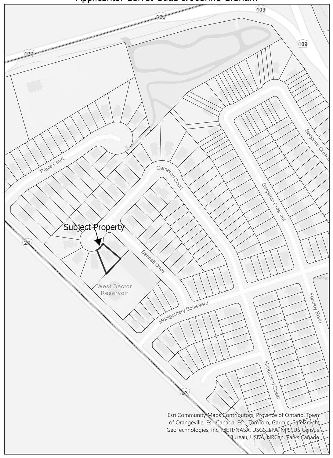 Location Map for 52 Cameron Court