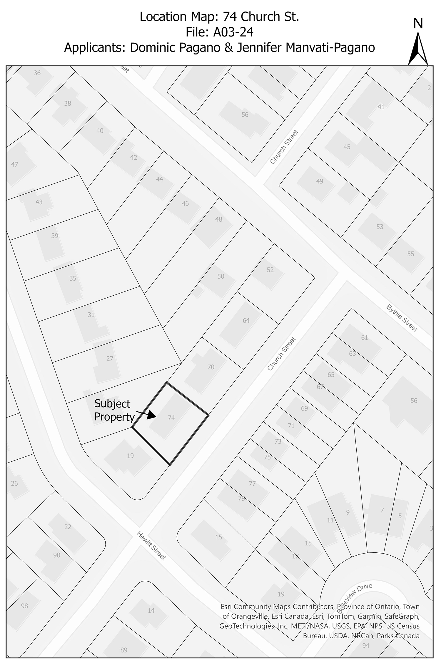 Location Map for 74 Church Street
