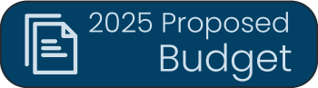 A button with the words '2025 Proposed Budget' and an icon of a document to indicate the button leads to the budget document.