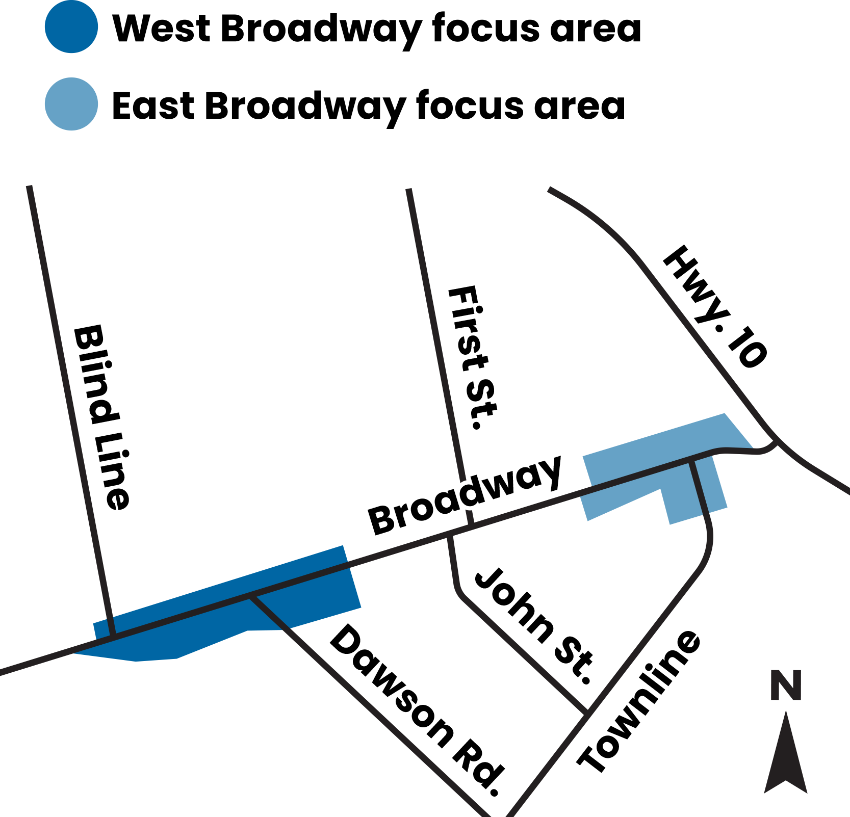 A map depicting the study areas described on this web page